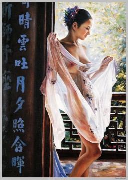 Guan ZEJU 29 chica china desnuda Pinturas al óleo